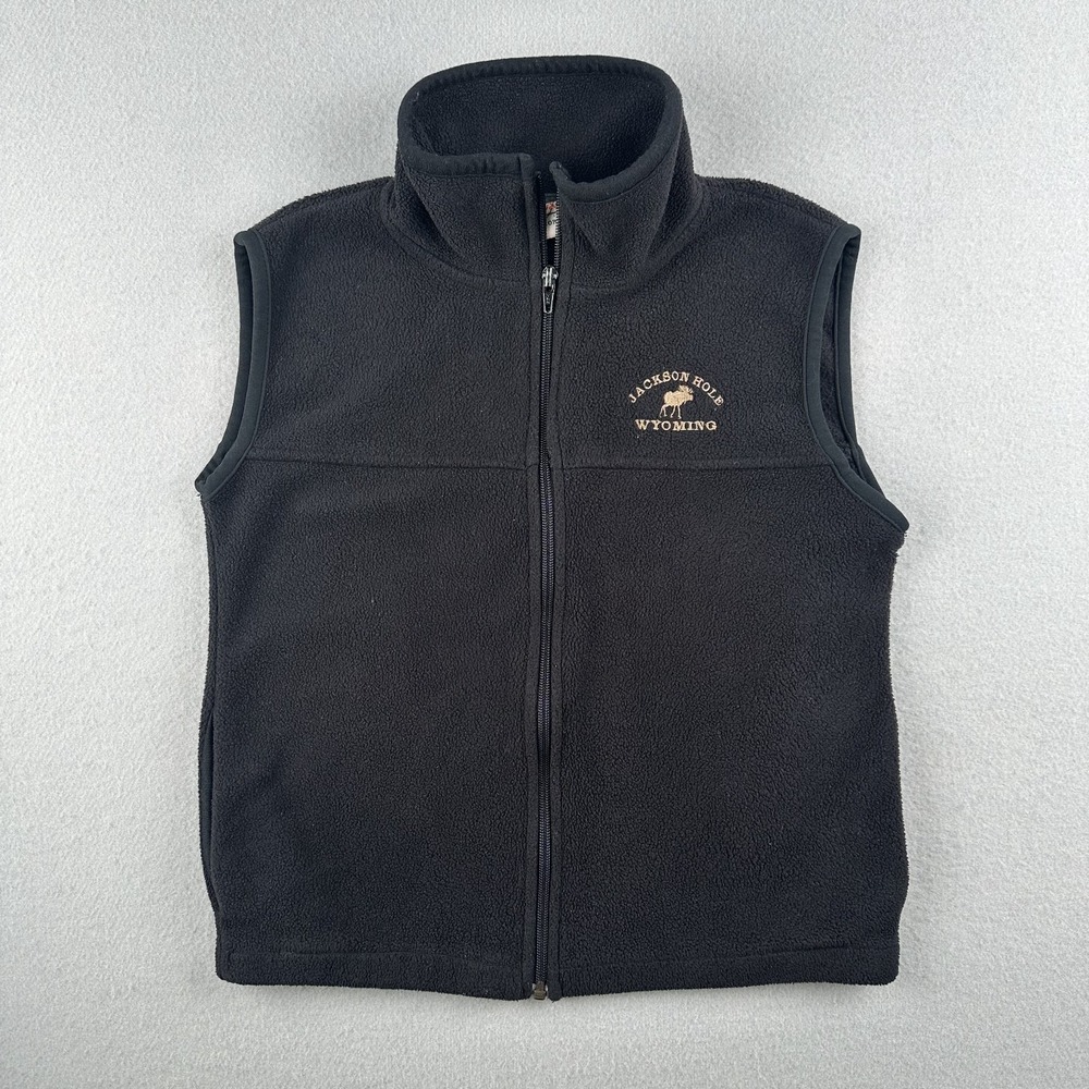 Colorado Timberline Jackson Hole Black Kids Zip Up Vest Size Small (8-20) Soft